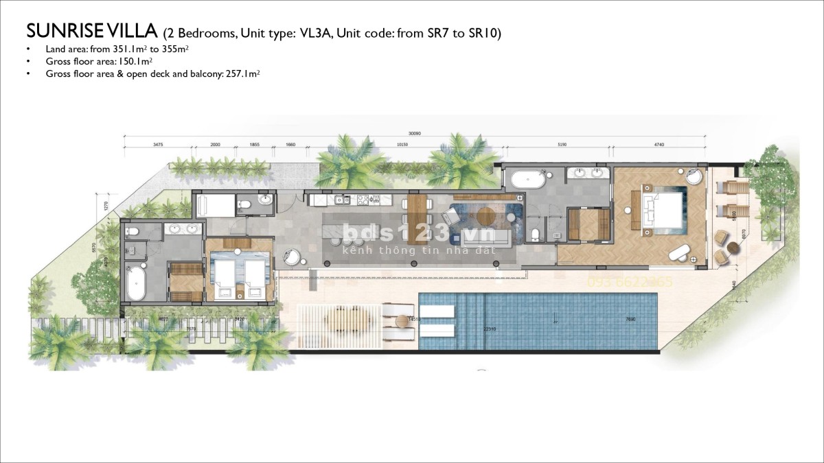 Bán căn biệt thư biển view biển Ixora DG2, chỉ 18 tỷ/căn villa 350m2