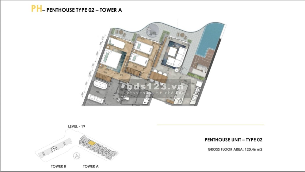 Bán căn hộ Penthouse Ixora Hồ Tràm chỉ 12 tỷ (full nội thất, VAT) hồ bơi riêng, view rừng và biển
