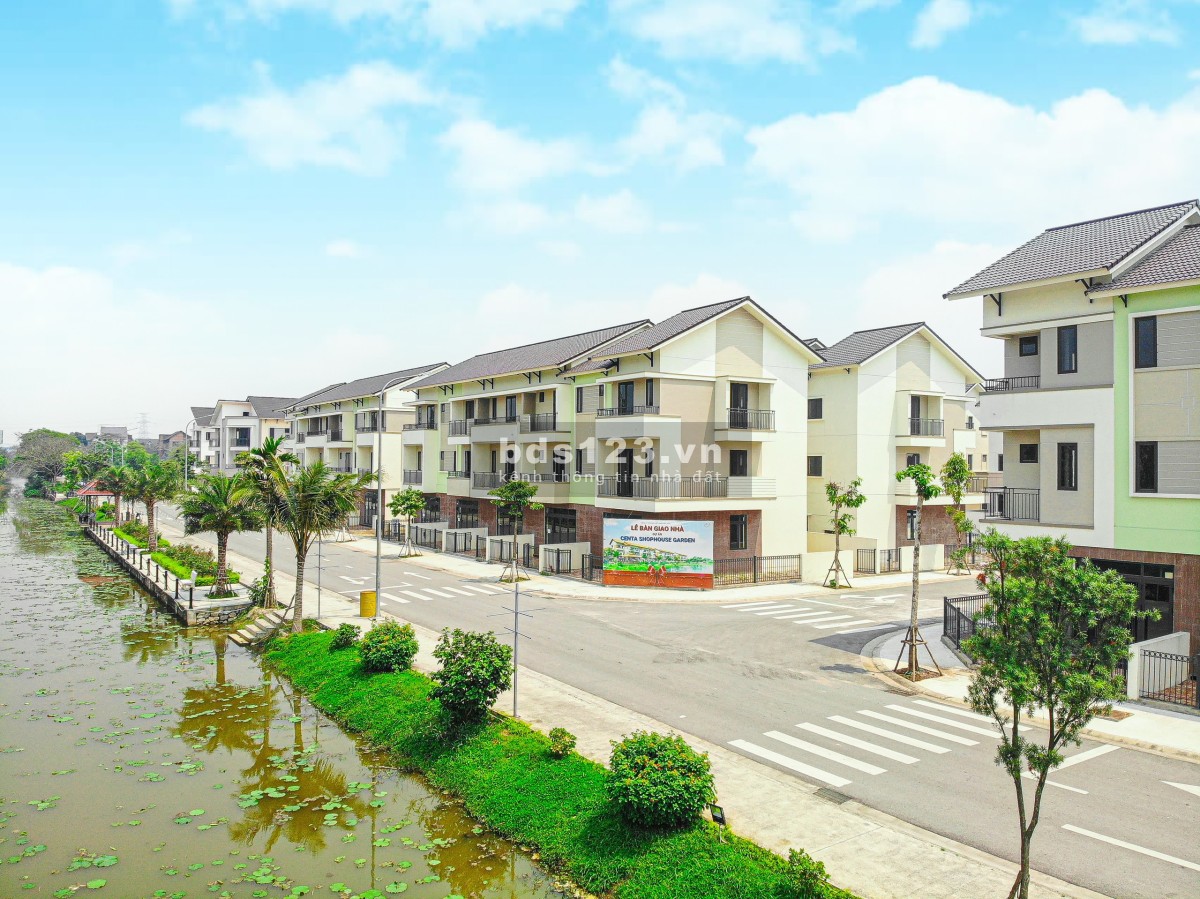 Duy nhất 1 căn liền kề ôm trọn mặt tiền hướng ra sông Tào Khê giá rẻ nhất Centa City, giá 7tỷ1