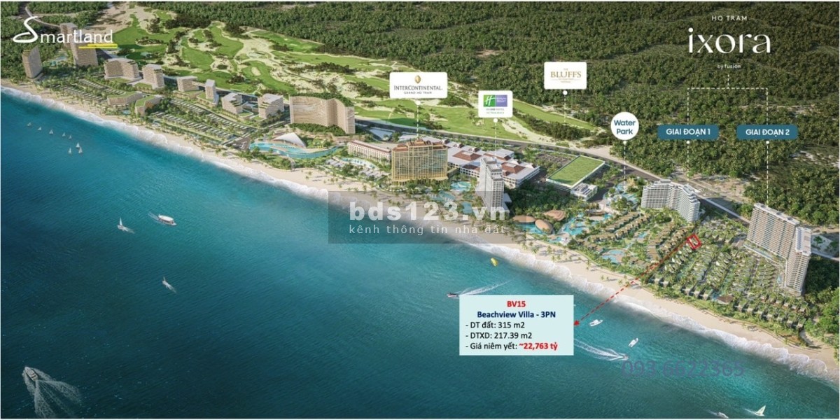 Bán biệt thự Beach villa 3PN Ixora Ho Tram giá chỉ 22 tỷ (full nội thất) thanh toán giãn