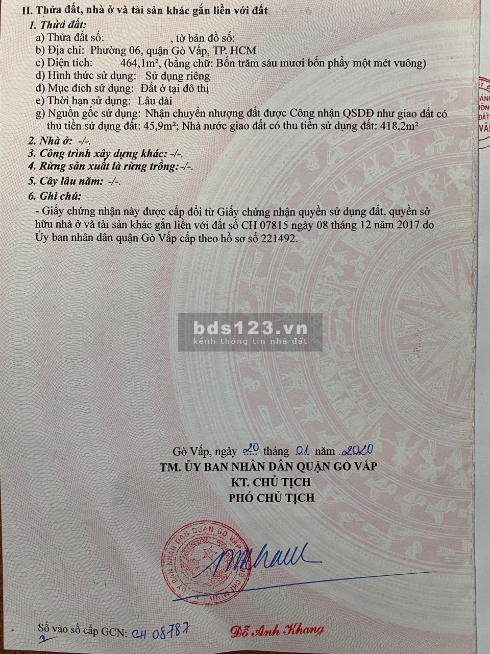 GÒ VẤP, ĐẤT MẶT TIỀN HẺM, DƯƠNG QUẢNG HÀM, KV 9.5x50m…