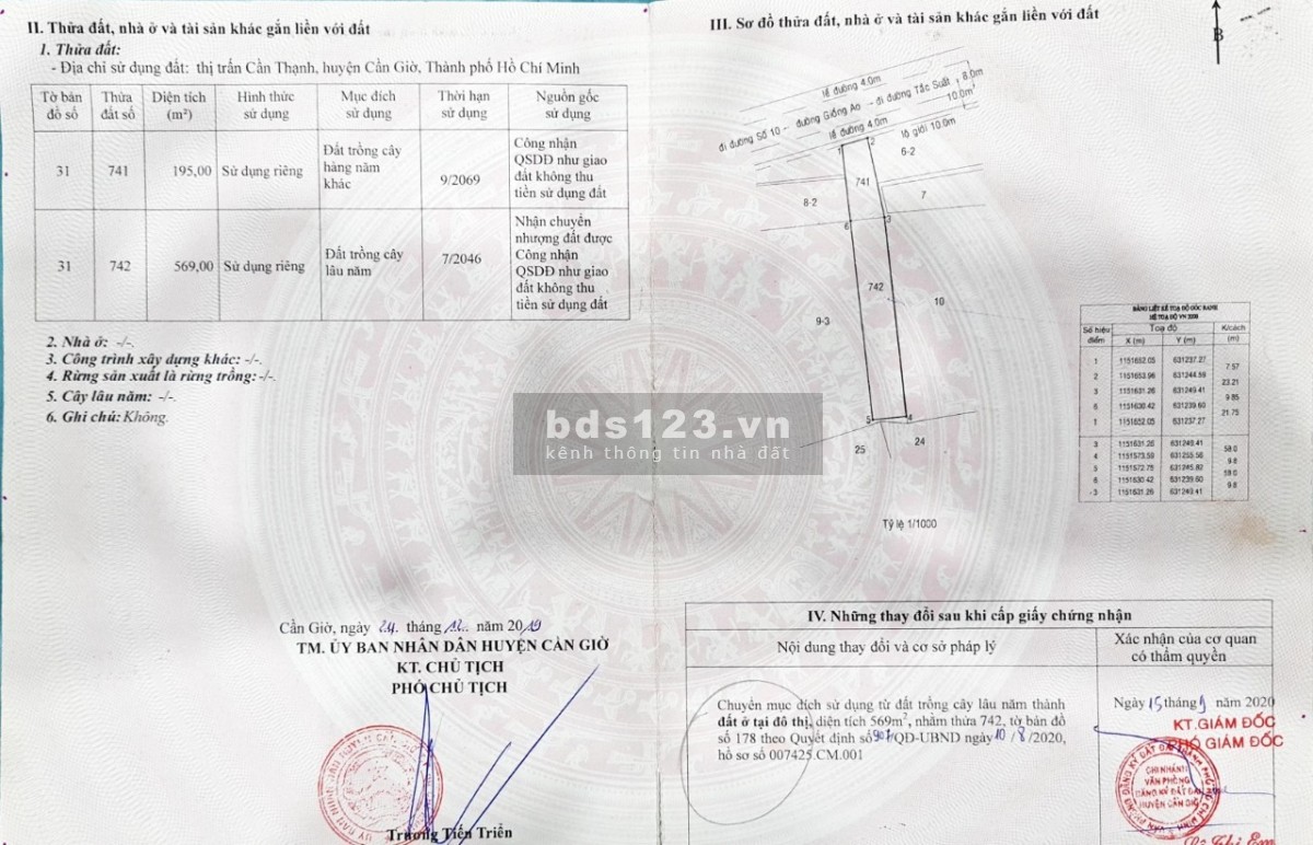 Chính chủ cần bán đất mặt tiền Giồng Ao Cần Thạnh, liên hệ 0708100247