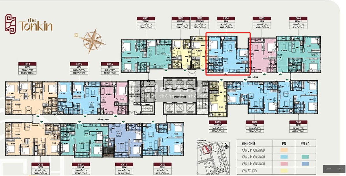 Bán căn hộ cao cấp 2N2WC 66m tòa TK2 đại dự án Vinhomes Smart City giá 2.99 Tỷ