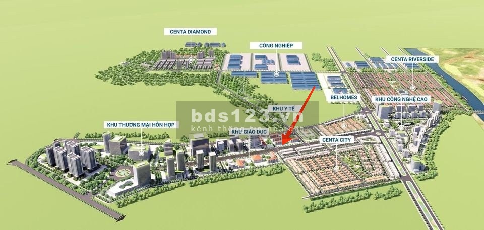 Cần bán gấp shophouse phố đi bộ 26m Centa City giá yêu thương.