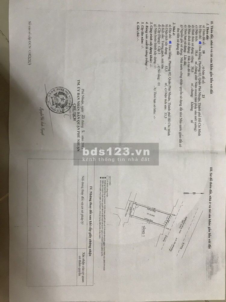 Nhà 2 Mặt tiền đường Hoa Hồng, P. 2, Quận Phú Nhuận giá 16.9 tỷ