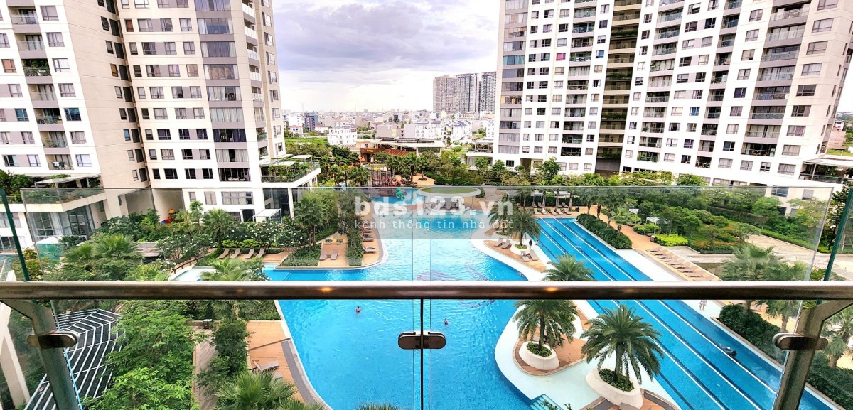 Cho thuê căn hộ 2PN Đảo Kim Cương - nhà đẹp, view hồ bơi xanh mát - giá 28 triệu
