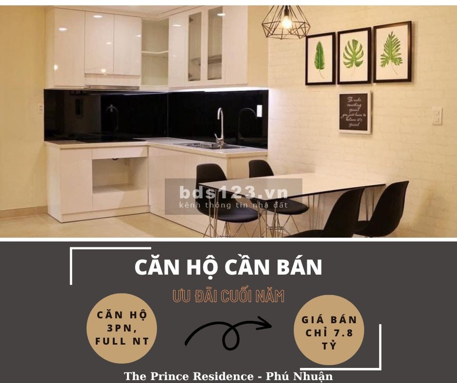 Bán gấp! căn hộ 3PN, diện tích 100m2, The Prince giá 7.8 tỷ