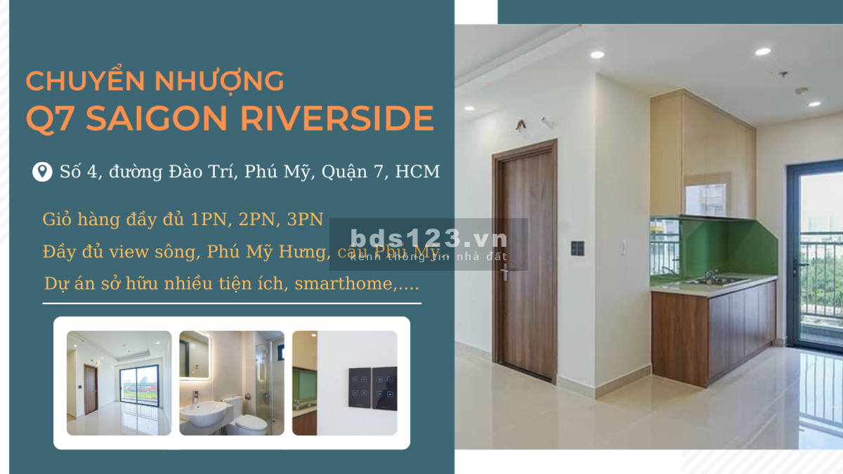 Bán căn hộ quận 7 Saigon Riverside 2 phòng ngủ mới bàn giao. Duy nhất một căn.