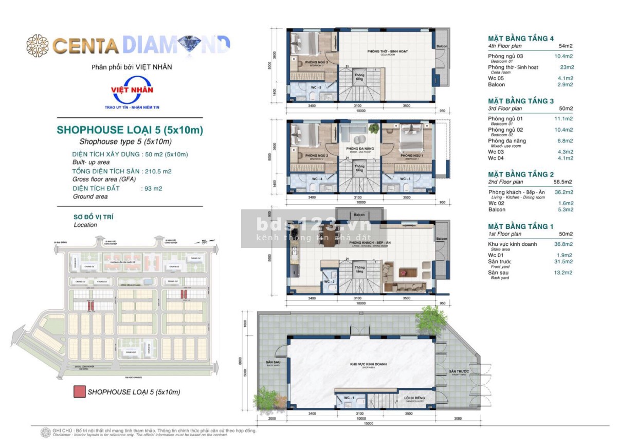 BÁN CĂN SHOPHOUSE 4 TẦNG DIỆN TÍCH 75M2 TẠI DIAMOND CHỈ 3,9 TỶ BAO PHÍ CHUYỂN NHƯỢNG. LH: 0862218328