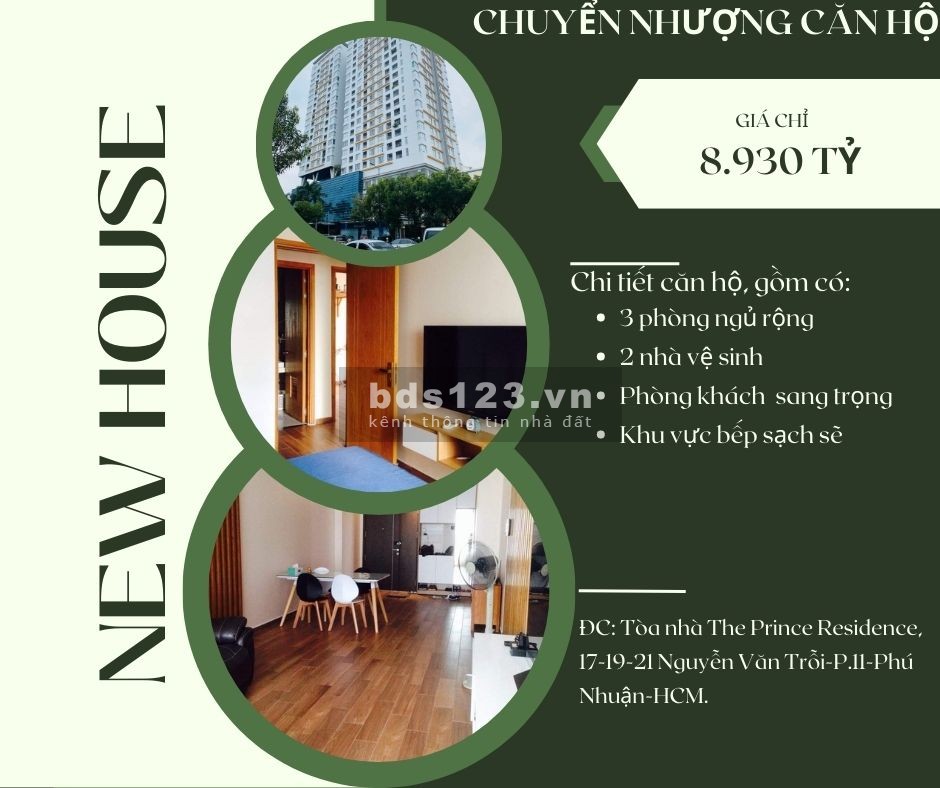 Bán căn hộ The Prince, diện tích 105m2, 3PN, giá 8.930 tỷ