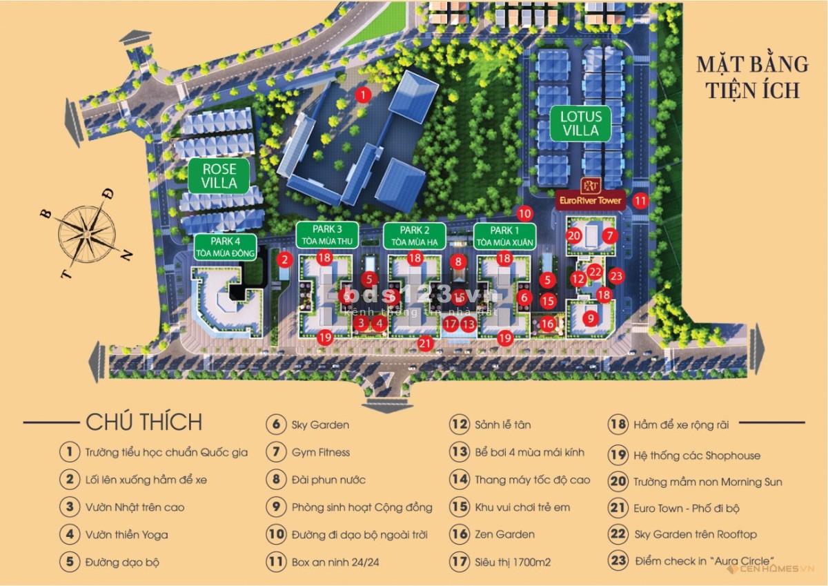 Bán căn hộ 68m2 tại toà Park Giá 1.550 tỷ nhận nhà ở ngay, căn 2 ngủ, cách bờ hồ 15p đi xe