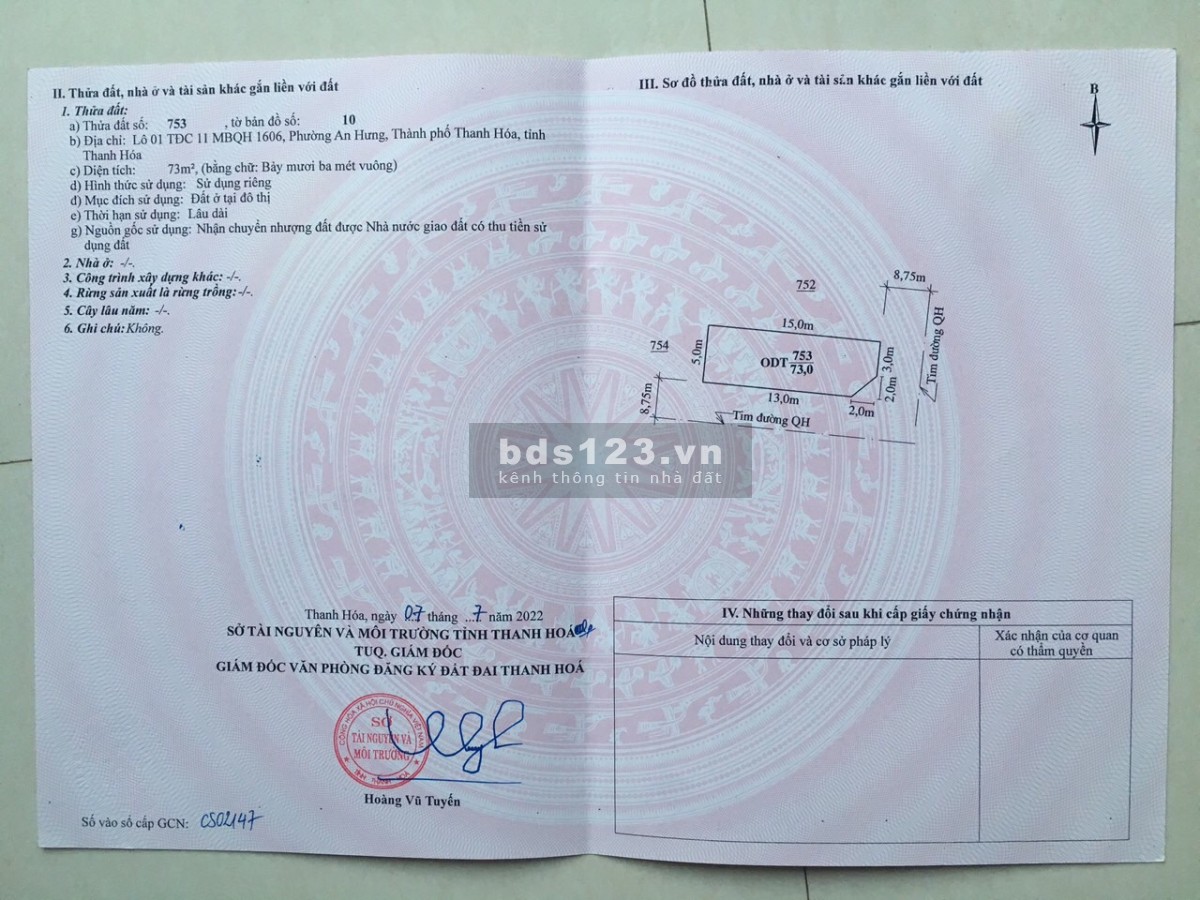 Cần tiền bán đất đã có sổ tại MB Núi Long giá tốt, lh 0339005370