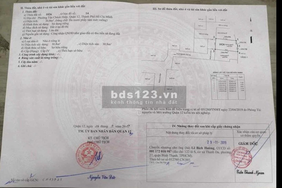 Bán nhà cấp 4 nhà nhỏ giá rẻ đường Lâm Thị Hố P.TCH Q12