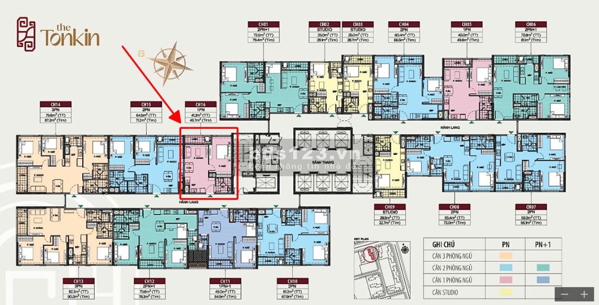 Bán căn hộ 1 PN, DT 45m² tòa TK2 sát nhà xe nổi Vinhomes Smart City giá 2,1 Tỷ