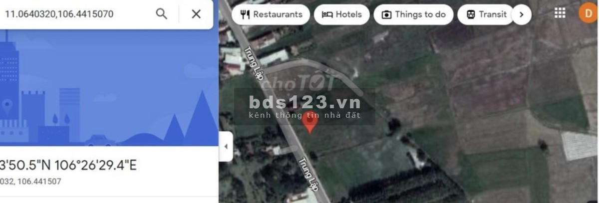 Cho thuê đất dài hạn DT 4.567m², mặt tiền đường Trung Lập, Củ Chi, TPHCM