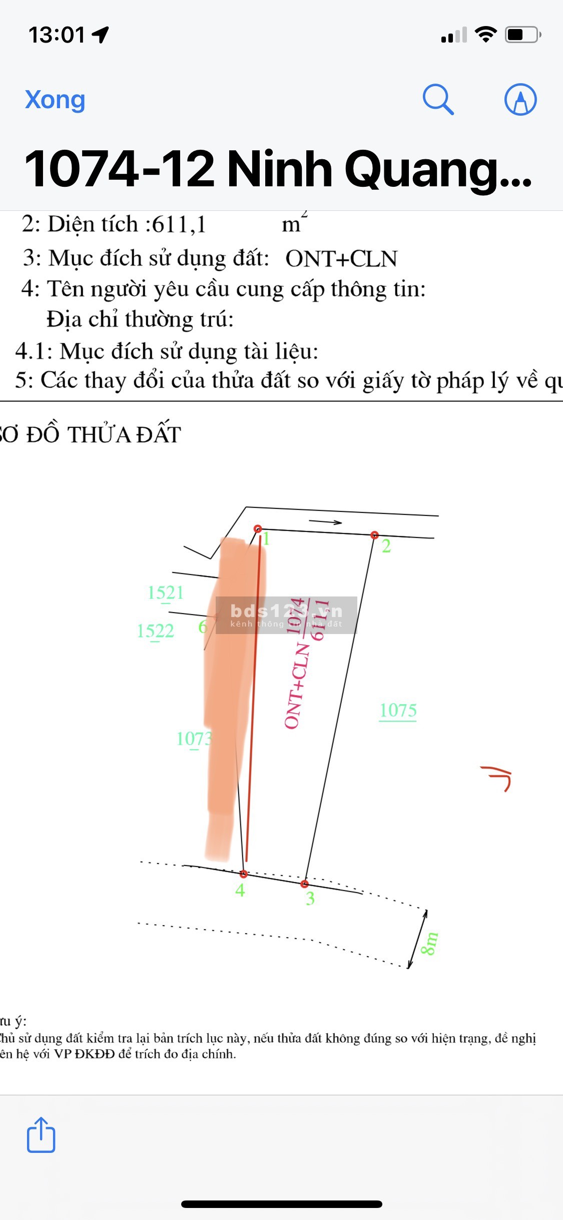 Bán đất thổ cư, sổ chính chủ, xã Ninh Quang, trung tâm Xã Ninh Hoà, giá chỉ 3,6 triệu/m²