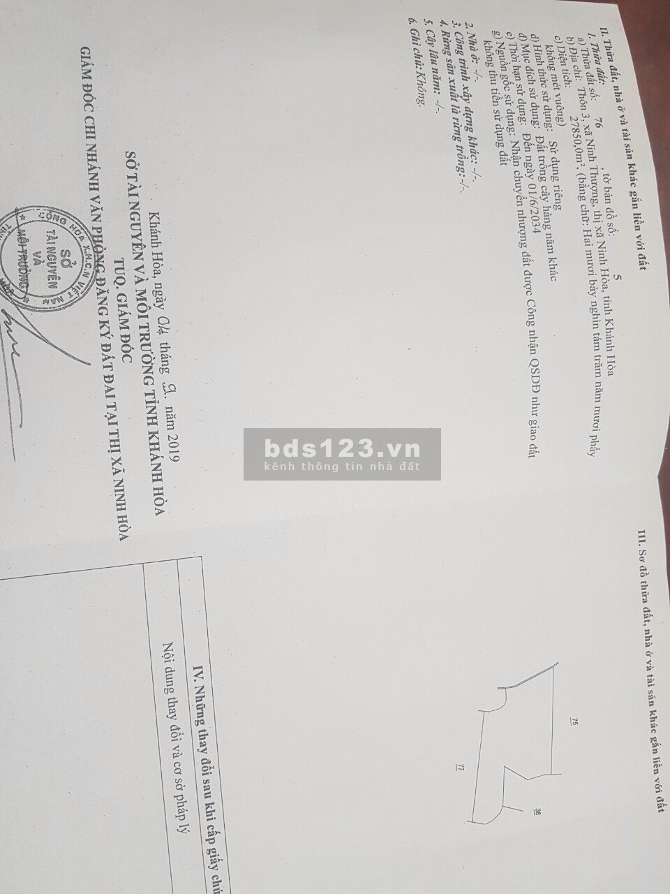 Bán đất vườn Ninh Thượng, Ninh Hoà, có sổ hồng, giá chỉ 1,1 tỷ, DT 10.000m²