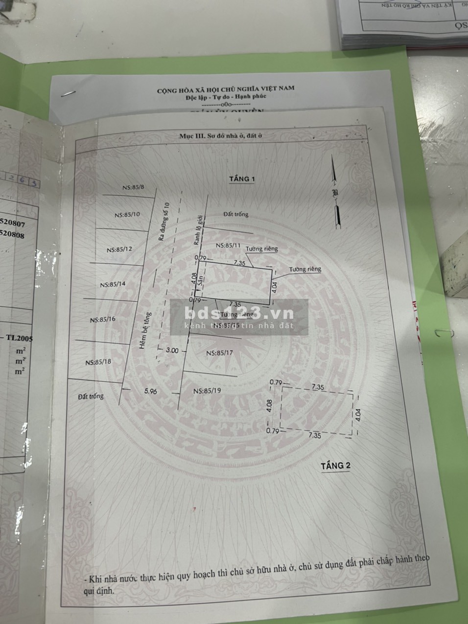 Bán nhà 1 lầu 85/ Đường số 10 Phường Bình Hưng Hòa Quận Bình Tân