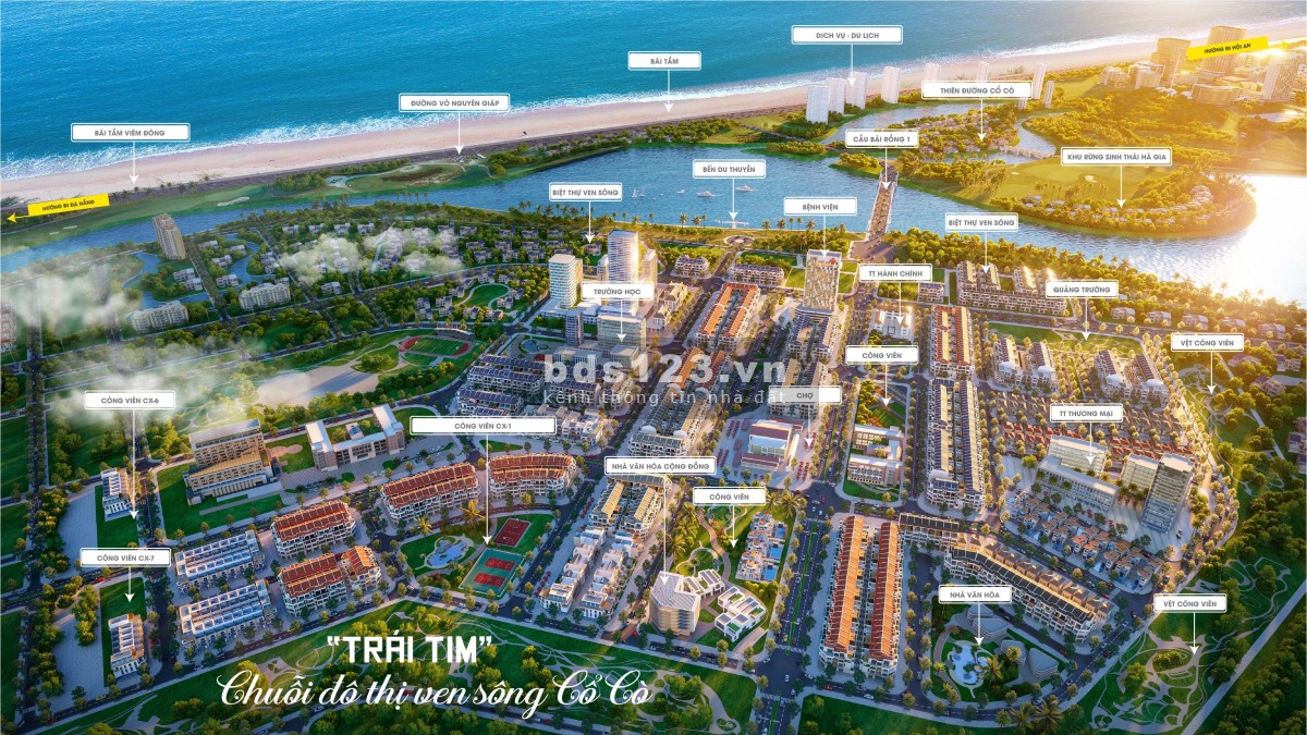 Bán đất nền dự án lô đất sông Cổ Cò kề đại học FPT giá rẻ cho nhà đầu tư