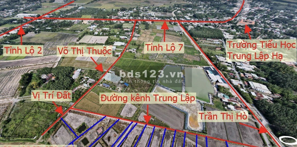 Bán đất vườn củ chi sốt Xã Trung Lập Hạ 1000m2 giá 1tỷ 5