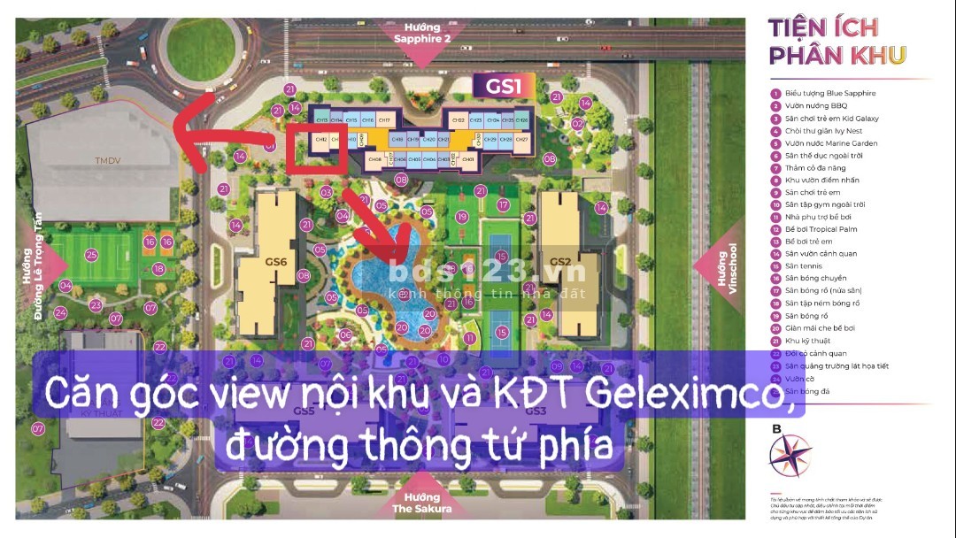 Bán căn hộ 3PN dự án Vinhomes Smart City, DT 103m² view đẹp tứ phía, giá 3,88 tỷ