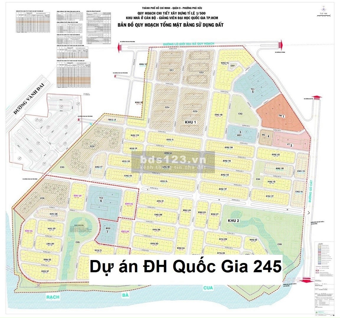 Chính chủ gửi bán đất dự án Đại Học Quốc Gia 245 đường Gò Cát và 882 phường Phú Hữu Quận 9