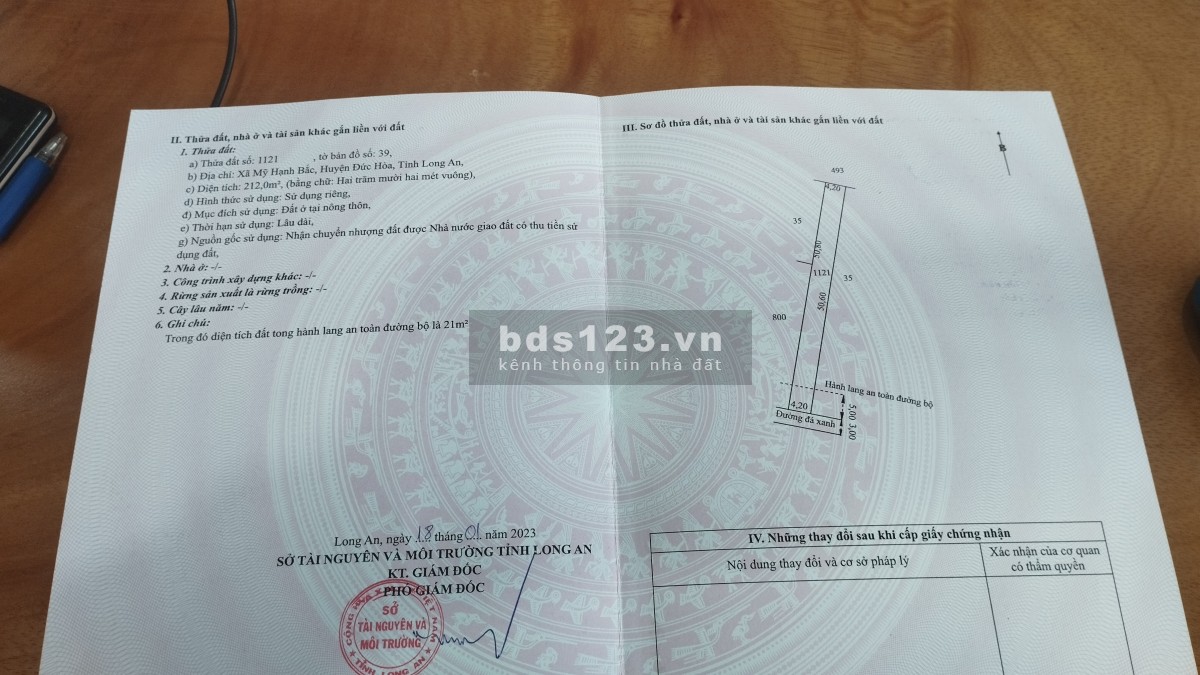 Chính chủ cần bán 2 lô đất 2 mặt tiền full thổ cư sổ sẵn gần ngã 3 mỹ hạnh