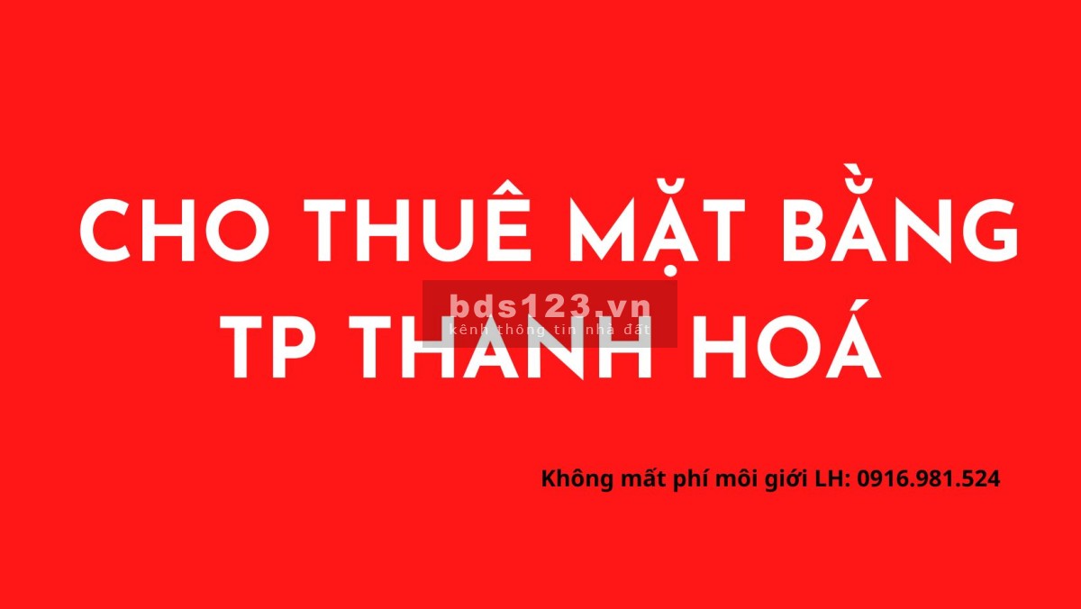 CHO THUÊ nhà mặt tiền Lê Hoàn, mặt tiền 6,5m tại TP Thanh Hoá