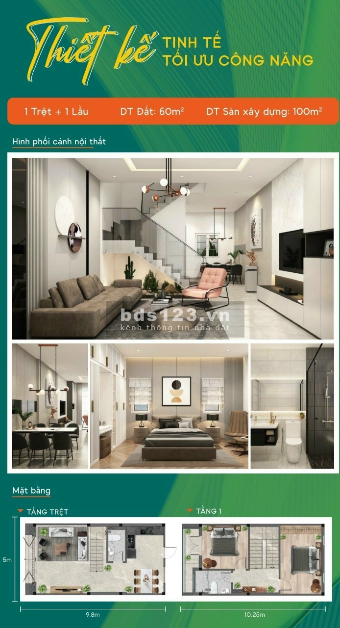 Nhà xã hội trệt lầu ngay kcn Vsip Bến Cát, cách chợ Chánh Lưu đúng 150m. Chỉ 1tỷ nhỏ mua được.