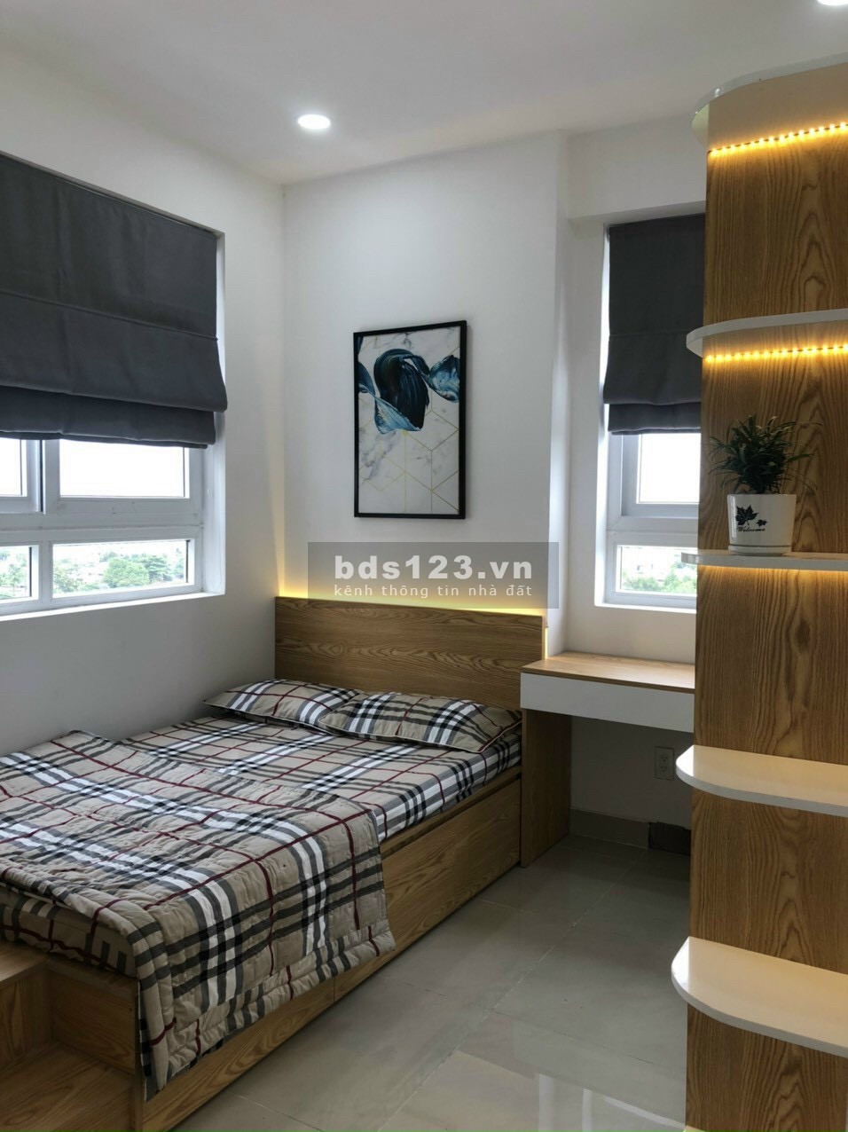 Căn góc thương mại Topaz Home 2, 65,60m2 thiết kế 3PN + 2WC Full nội thất