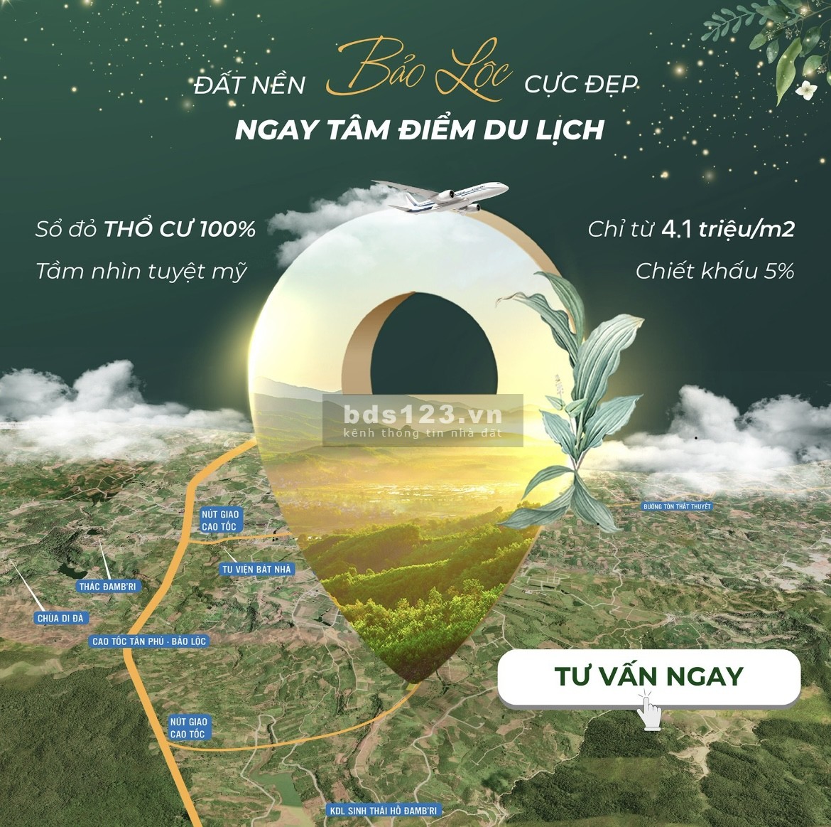 Thổ cư + Sổ sẵn + View núi + 2 mặt tiền + GIÁ 4TR1 (có THƯƠNG LƯỢNG)