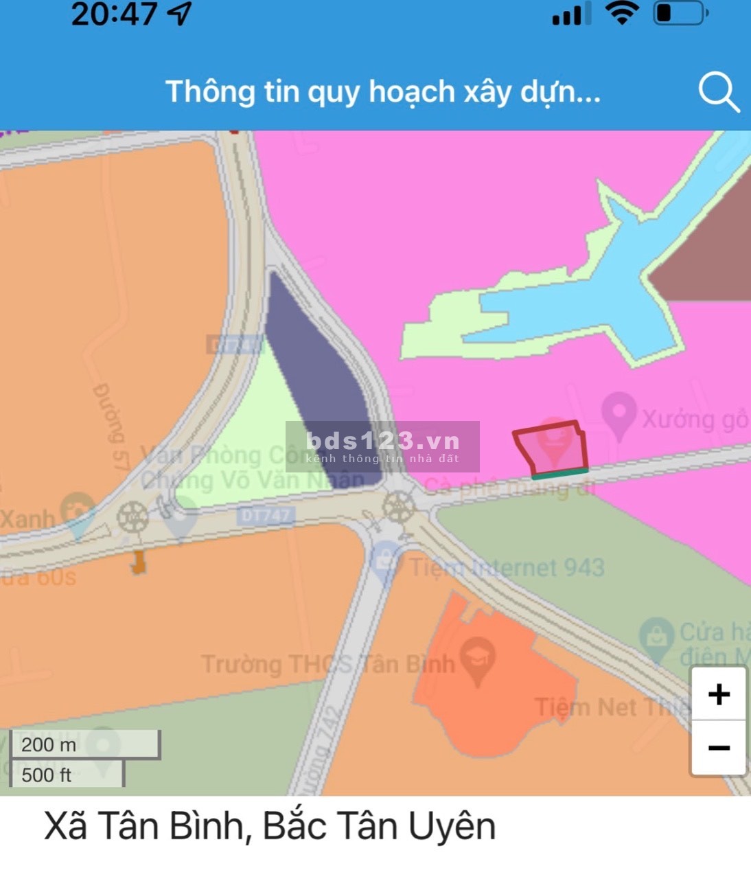 Bán đất thổ cư gần ngay ngã 5 Cổng XanhTân Uyên BD, DT 1868m² SHR, 14.3 tỷ. LH 0975176113