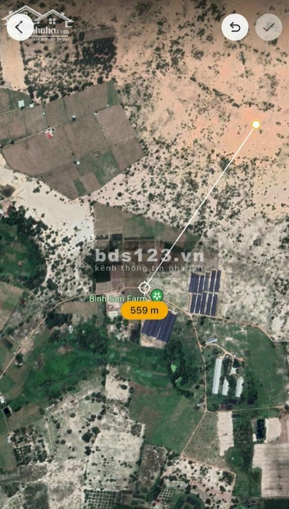 Bán 8459m2 đất Sông Lũy 145k/m2, cách QL1A 2km, cách Bình Sơn Farm 400m
