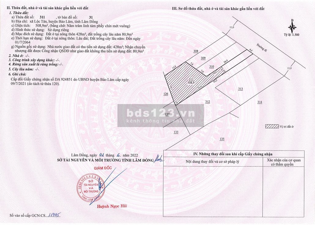 Cần bán gấp đất nền nghỉ dưỡng Lộc Tân Garden- Chiết khấu tới 10%- Tặng ngay 1 chỉ vàng