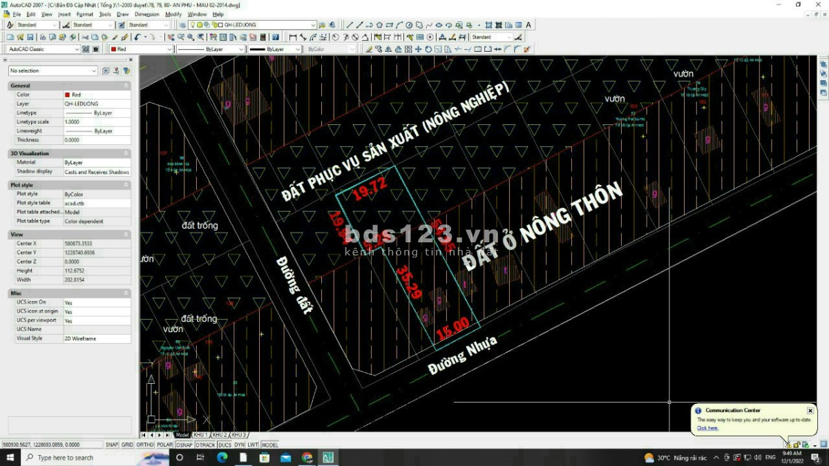 Bán Nhà Xưởng , Xã An Phú , Huyện Củ Chi TP HCM DT 15m x 54m = 926m2 ( Có 300m TC )