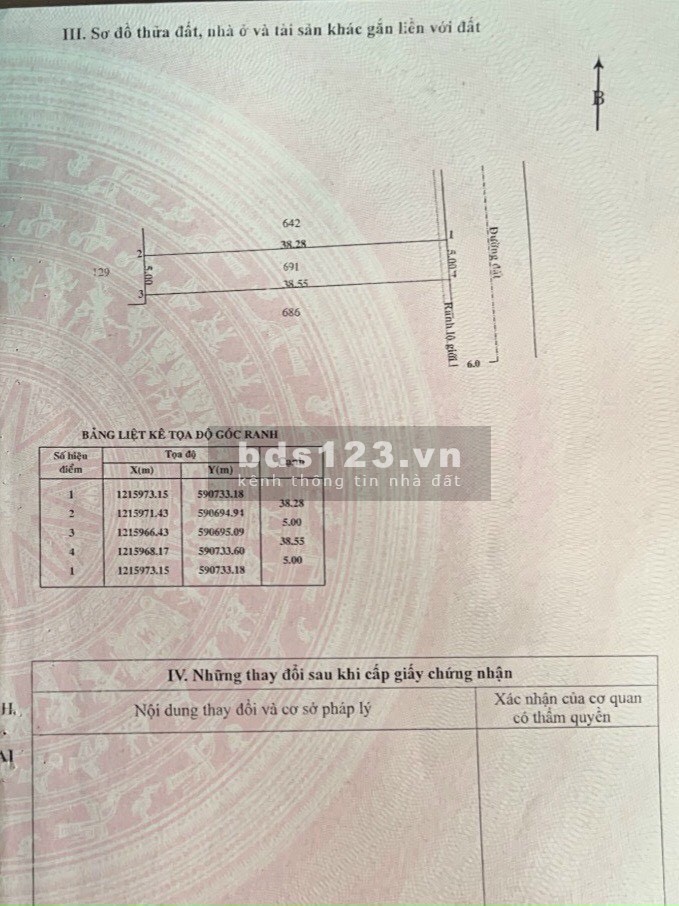 Xã Trung An, Củ Chi, Hồ Chí Minh diện tích 192m2, liên hệ 0908392268