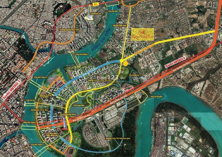 Mua bán căn hộ Paris Hoàng Kim thuận lợi nhờ vào vị trí tuyệt đẹp