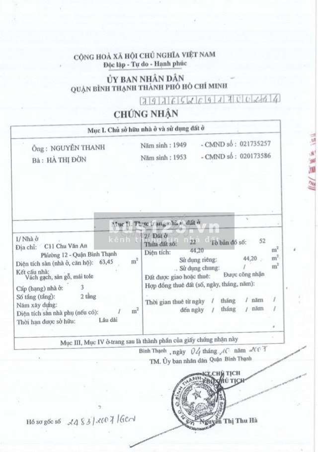 Bán nhà riêng hẻm xe hơi căn góc Chu Văn An, Phường 12, Bình Thạnh