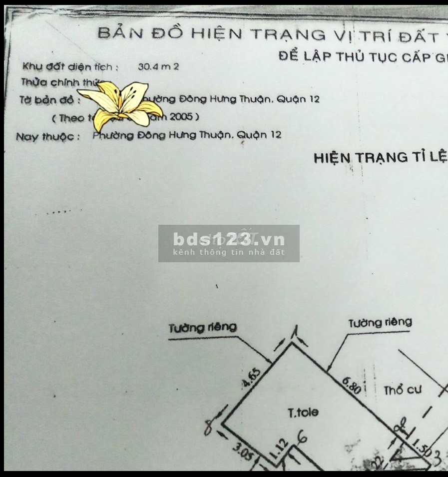 Bán nhà cấp 4 nhỏ xinh Đông Hưng Thuận 15, P. Đông Hưng Thuận Q12
