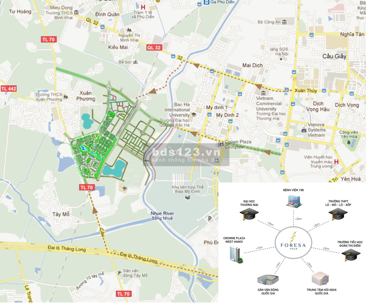 Mở bán liền kề - biệt thự dự án Xuân Phương Tasco Foresa Villa, liên hệ 0934 500 656