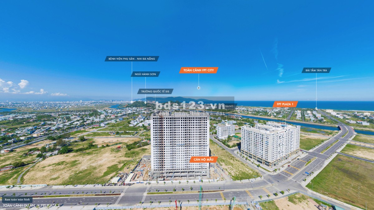 Bán căn hộ 2PN ven biển tại dự án FPT Đà Nẵng, giá chỉ từ 438 triệu, hỗ trợ vay ngân hàng đến 75%