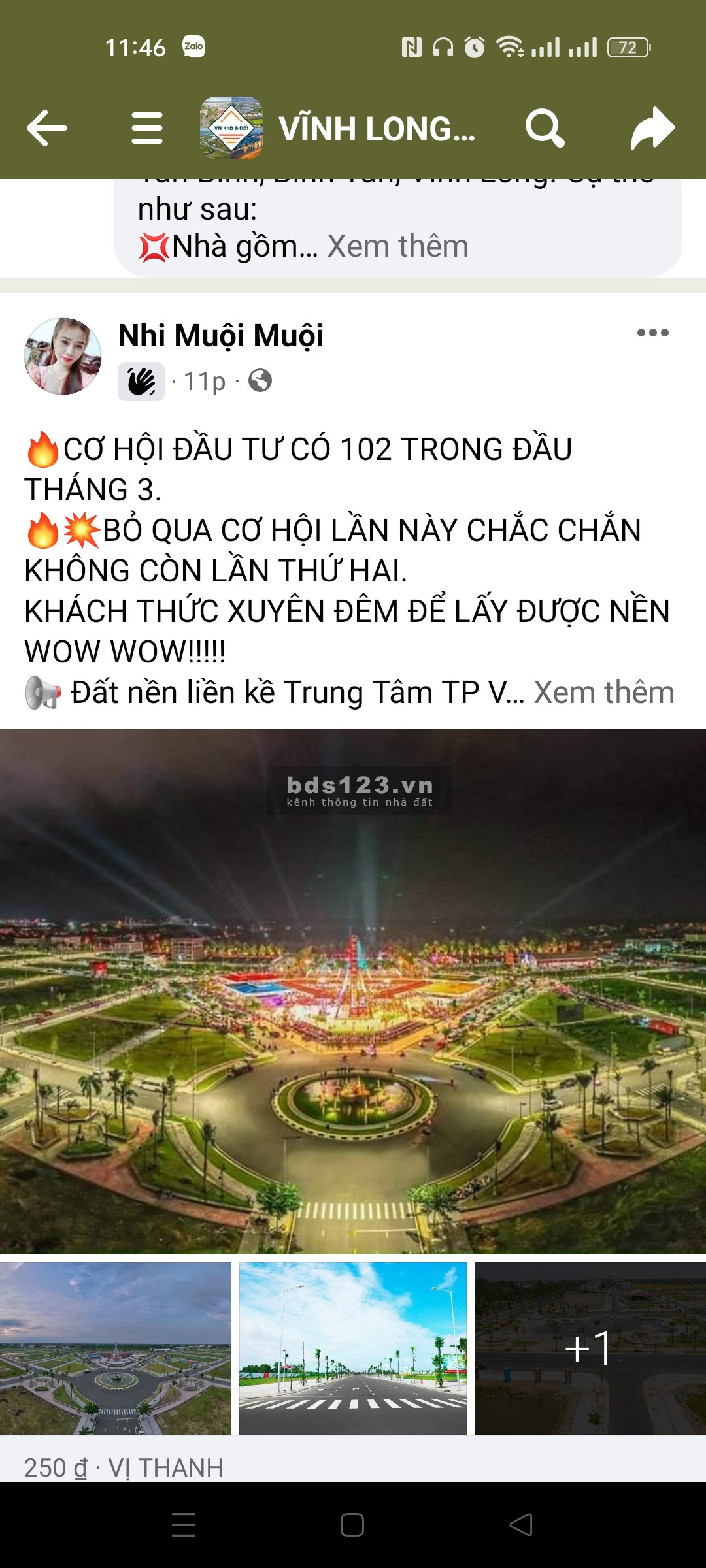 Bán đất Vị Thanh, Hậu Giang - Tặng ngay 1 cây vàng SJC