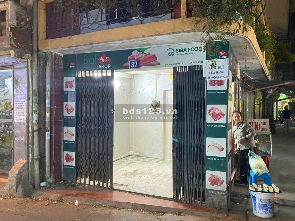 Cho thuê mặt bằng cửa hàng 2 mặt tiền ngõ chợ Khâm Thiên!!!