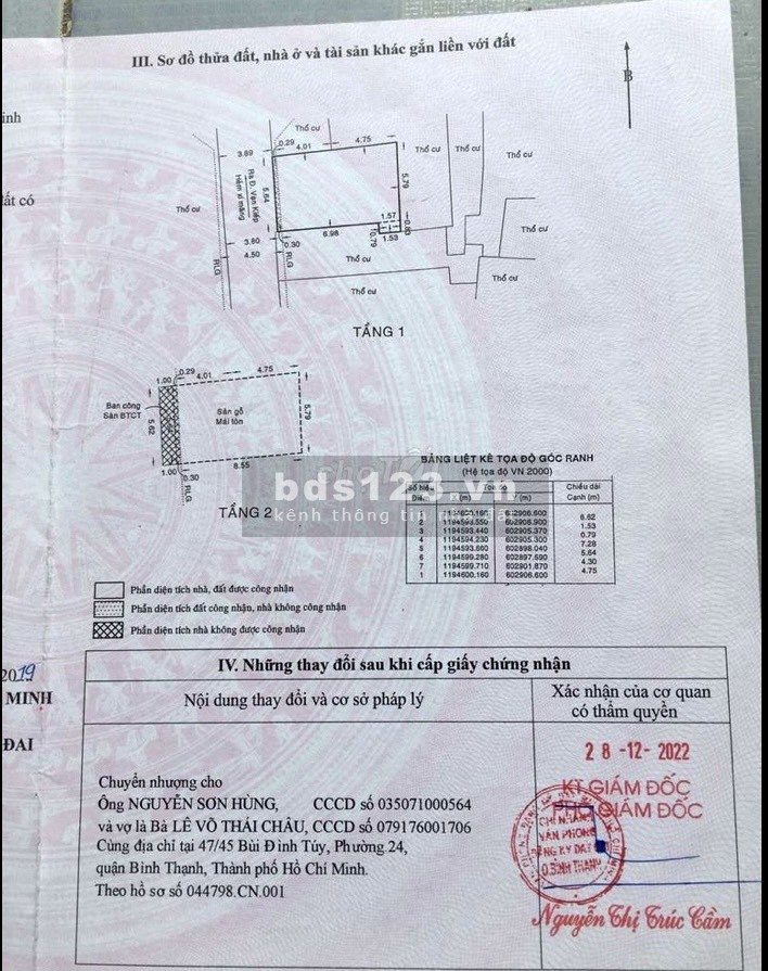 Bán nhà hẻm xe hơi thông Vạn Kiếp, Phường 3, Quận Bình Thạnh