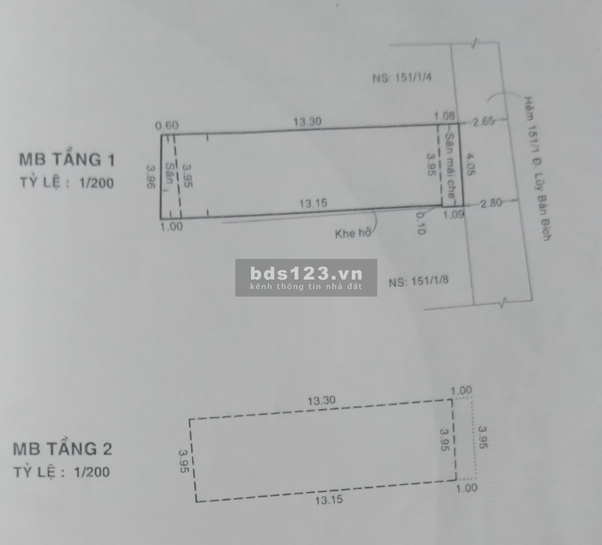Bán nhà hẻm đường Lũy Bán Bích, Phường Tân Thới Hòa, Quận Tân Phú.