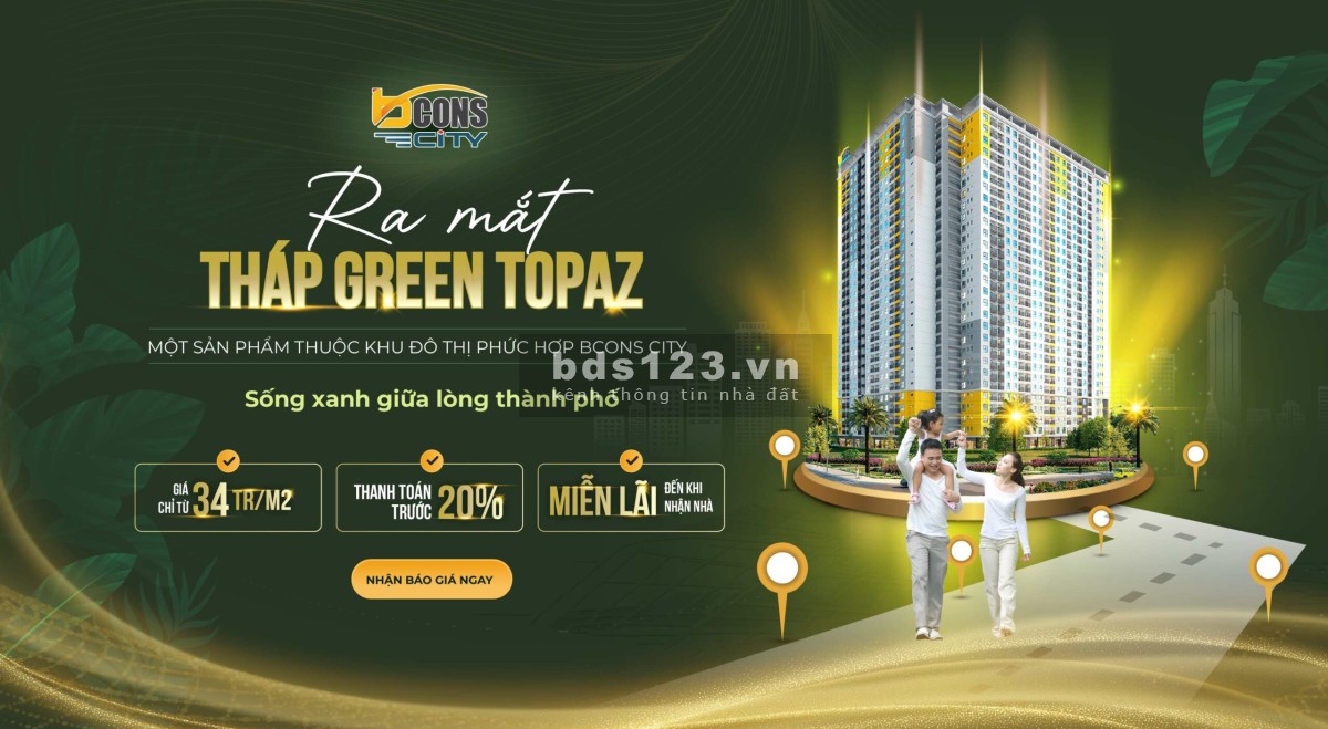 Mua Nhà Căn Hộ Vay 0% Lãi Suất Chỉ Có Tại Bcons CiTy - QL 1K