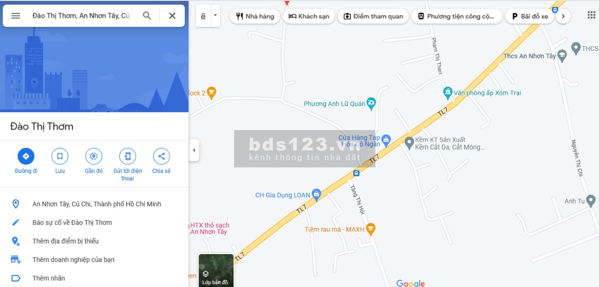 Bán đất chính chủ An Nhơn Tây giảm sốc chỉ còn 21 tỷ