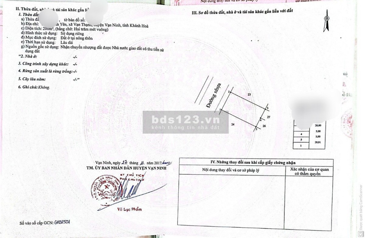 Bán đất Bắc Vân Phong mặt biển full thổ cư cạnh khu Phi Thuế Quan Bến Tàu