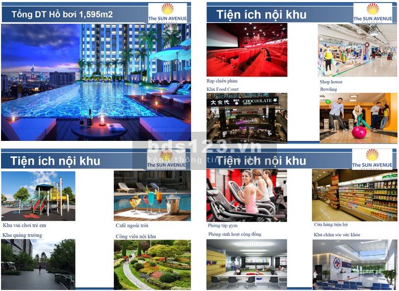 Cho thuê Căn Hộ The Sun Avenue 2 Phòng Ngủ, 2 WC 73m2 Giá 15 Triệu, view sông đẹp, LH 083 555 8886