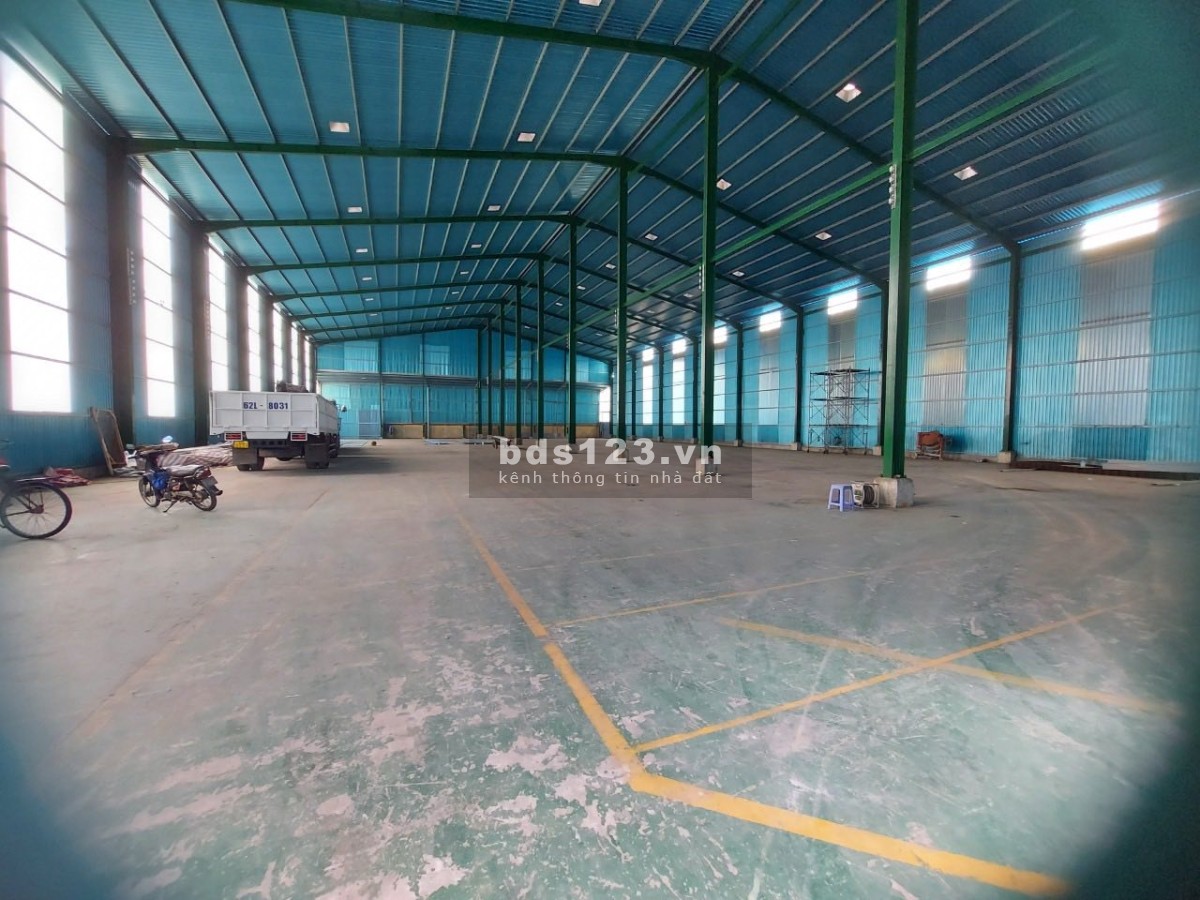 Cho thuê kho xưởng 1500m2, 2500m2, 5000m2, 8000m2 đoạn QL 1A, Mỹ Yên, Bến Lức giáp với Bình Chánh